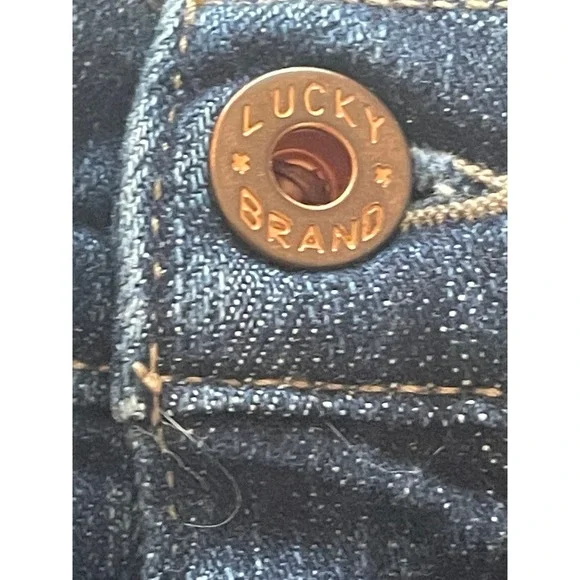 Lucky Brand The Roll Up Denim Shorts Dark Wash Womens Size 14 32 - Picture 2 of 13